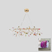 Agate Slice & Brass Chandelier