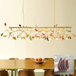 Agate Slice & Brass Chandelier