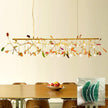 Agate Slice & Brass Chandelier