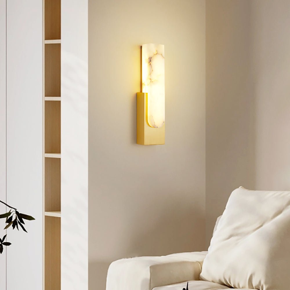 Alabaster Pillar Wall Lamp