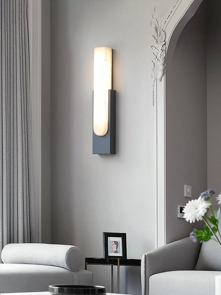Alabaster Pillar Wall Lamp