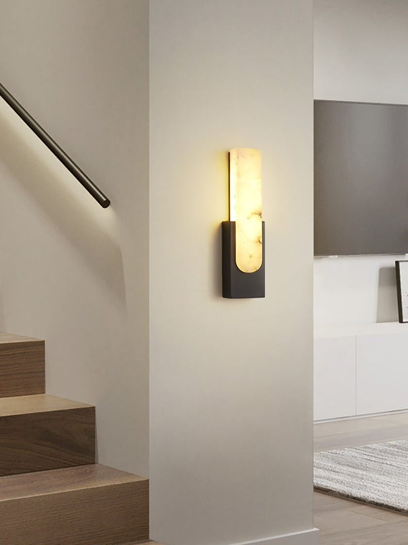 Alabaster Pillar Wall Lamp