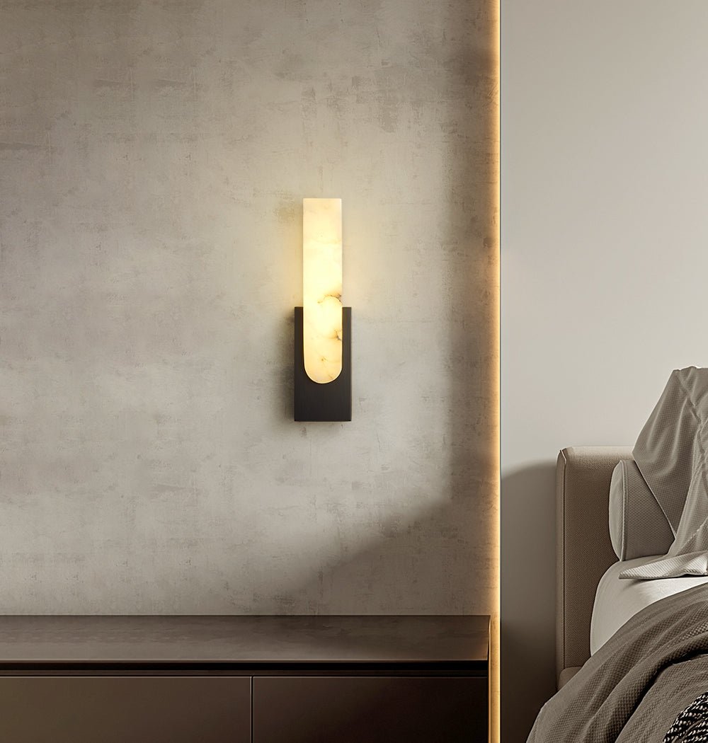 Alabaster Pillar Wall Lamp