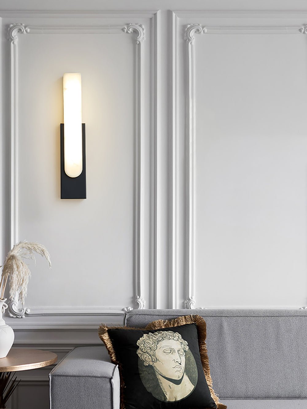 Alabaster Pillar Wall Lamp
