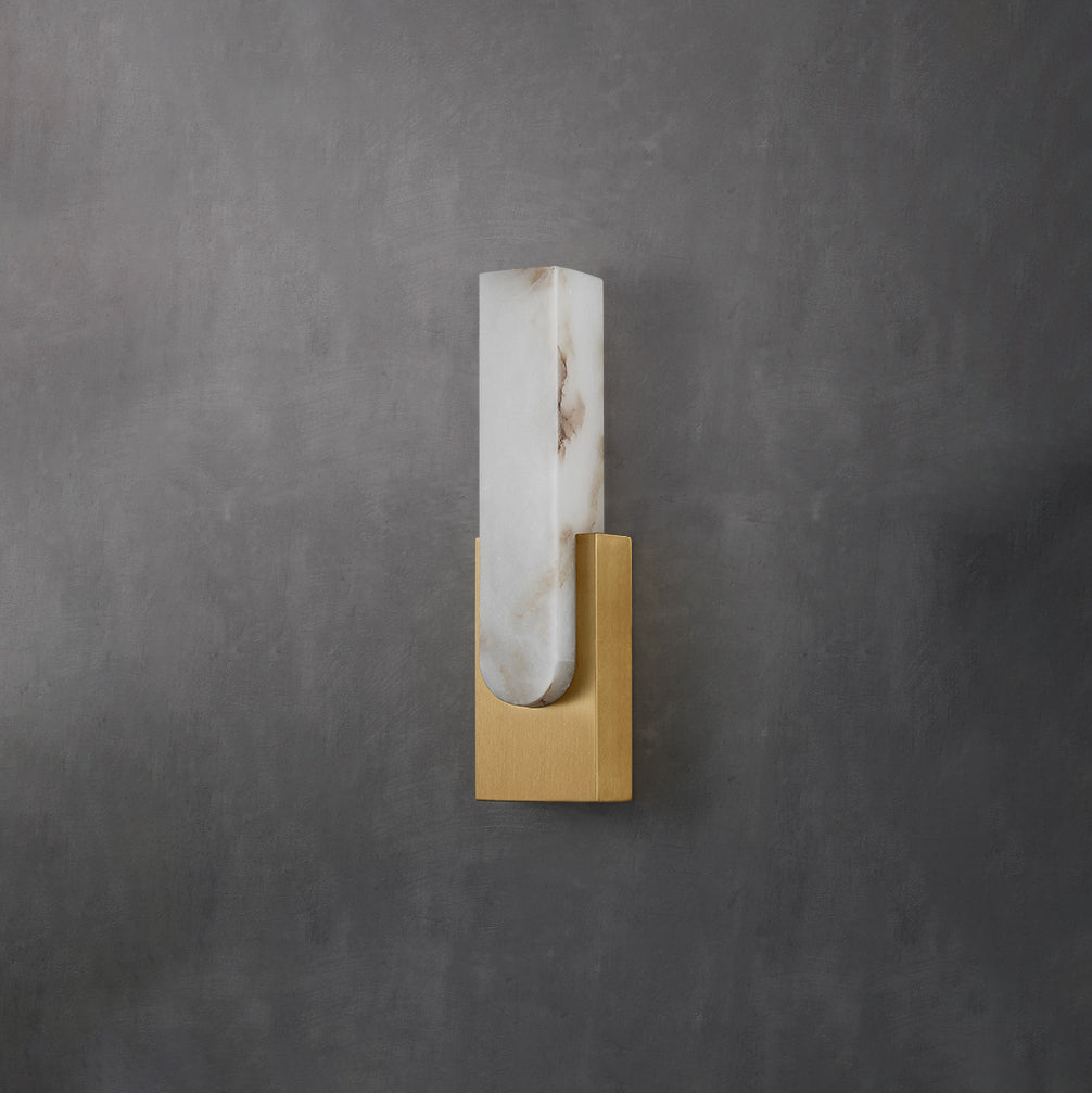 Alabaster Pillar Wall Lamp