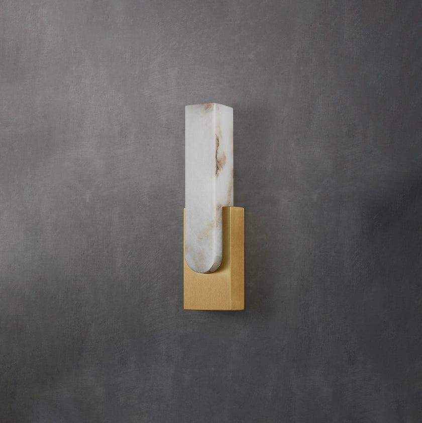 Alabaster Pillar Wall Lamp