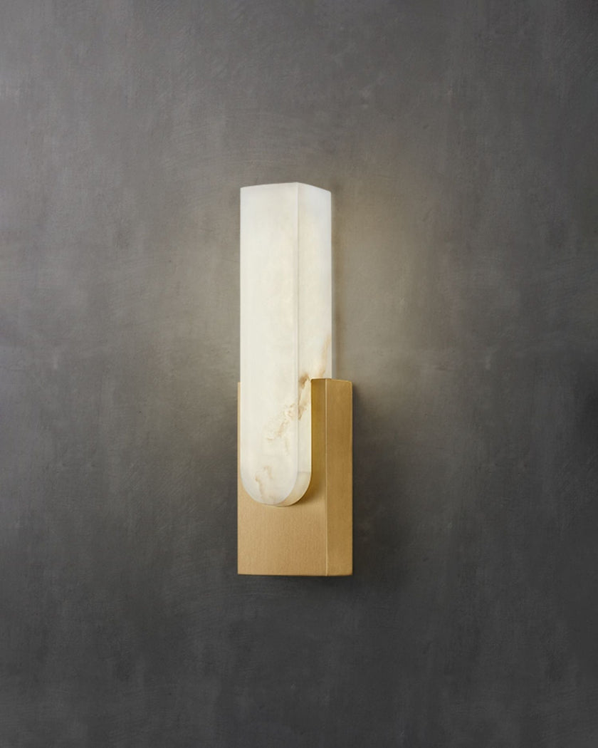 Alabaster Pillar Wall Lamp