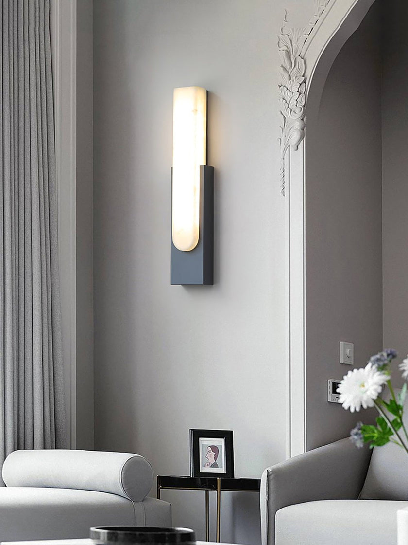 Alabaster Pillar Wall Lamp