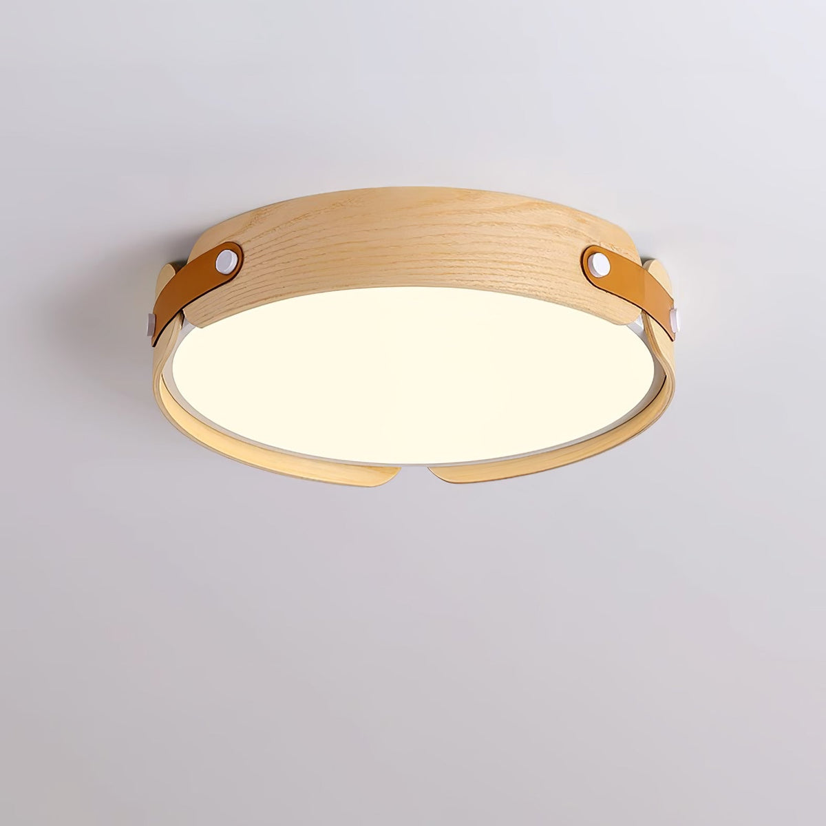 Walnut Wood Disc Ceiling Light