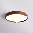Walnut Wood Disc Ceiling Light