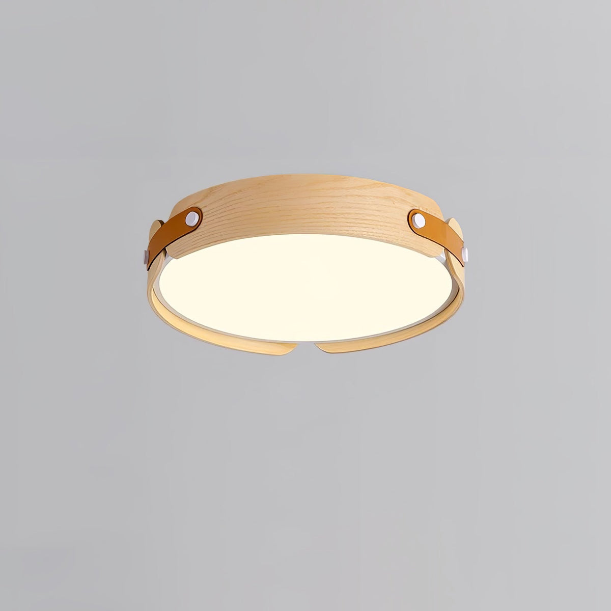 Walnut Wood Disc Ceiling Light