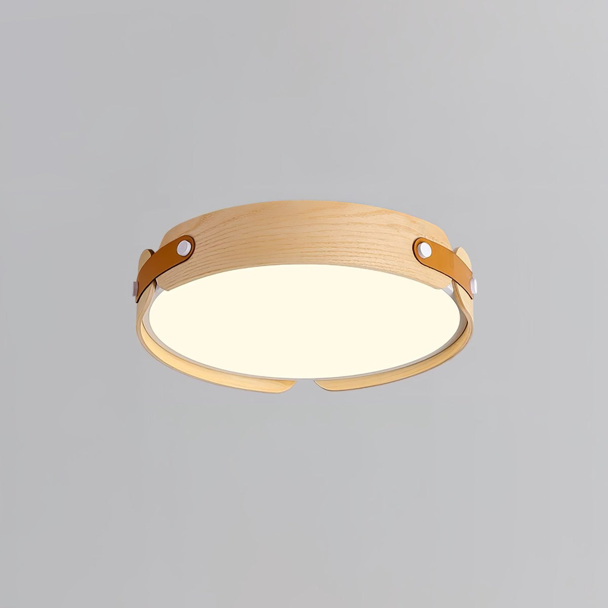 Walnut Wood Disc Ceiling Light