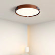 Walnut Wood Disc Ceiling Light