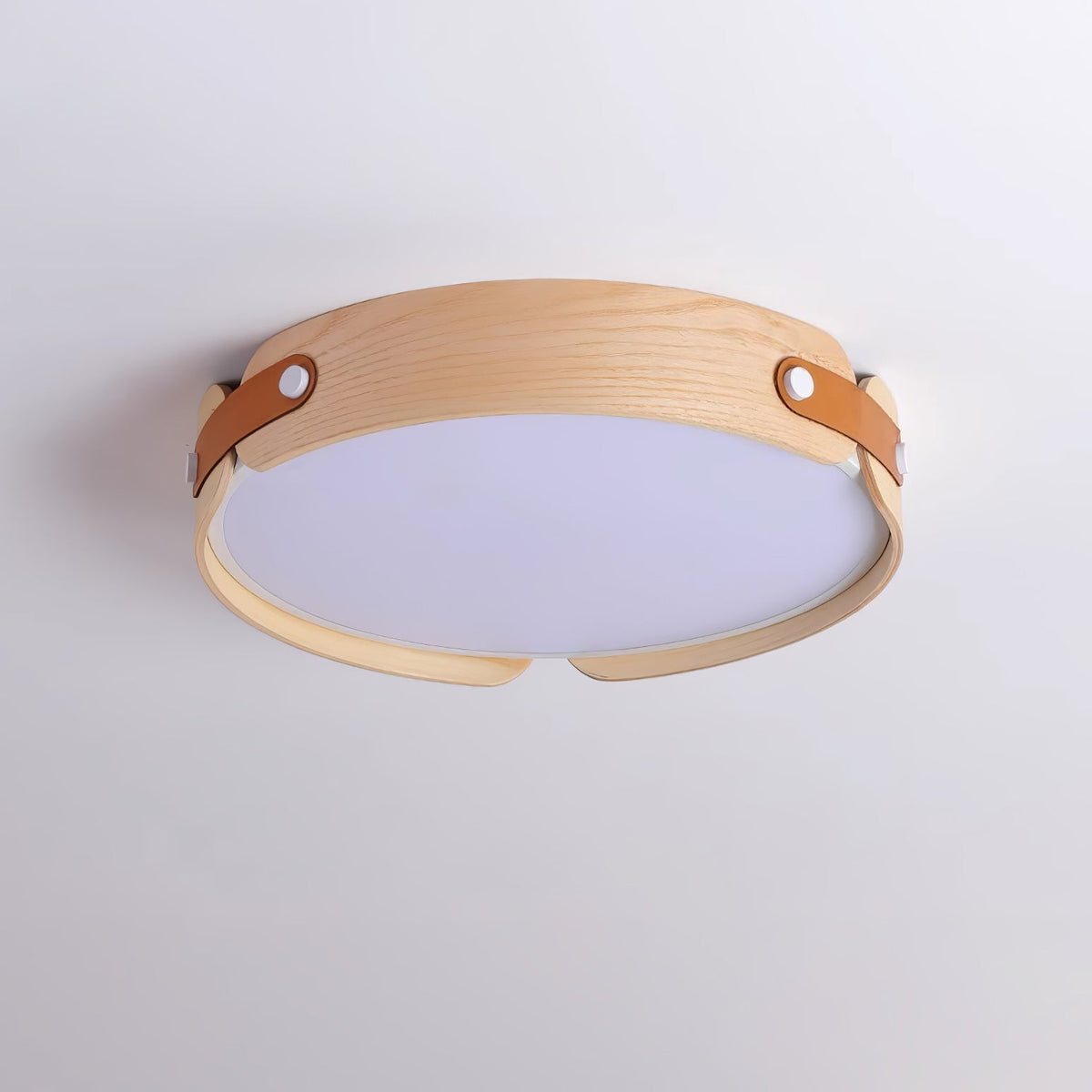 Walnut Wood Disc Ceiling Light