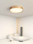 Walnut Wood Disc Ceiling Light
