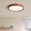 Walnut Wood Disc Ceiling Light