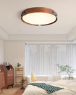 Walnut Wood Disc Ceiling Light