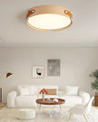 Walnut Wood Disc Ceiling Light
