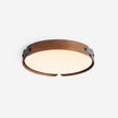 Walnut Wood Disc Ceiling Light