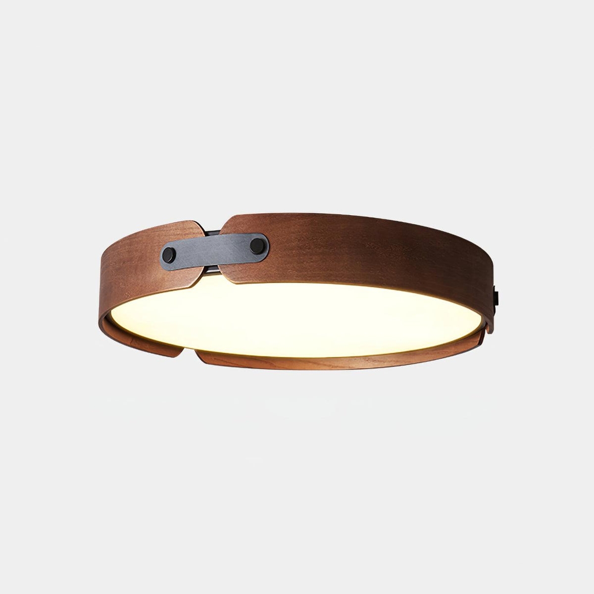 Walnut Wood Disc Ceiling Light