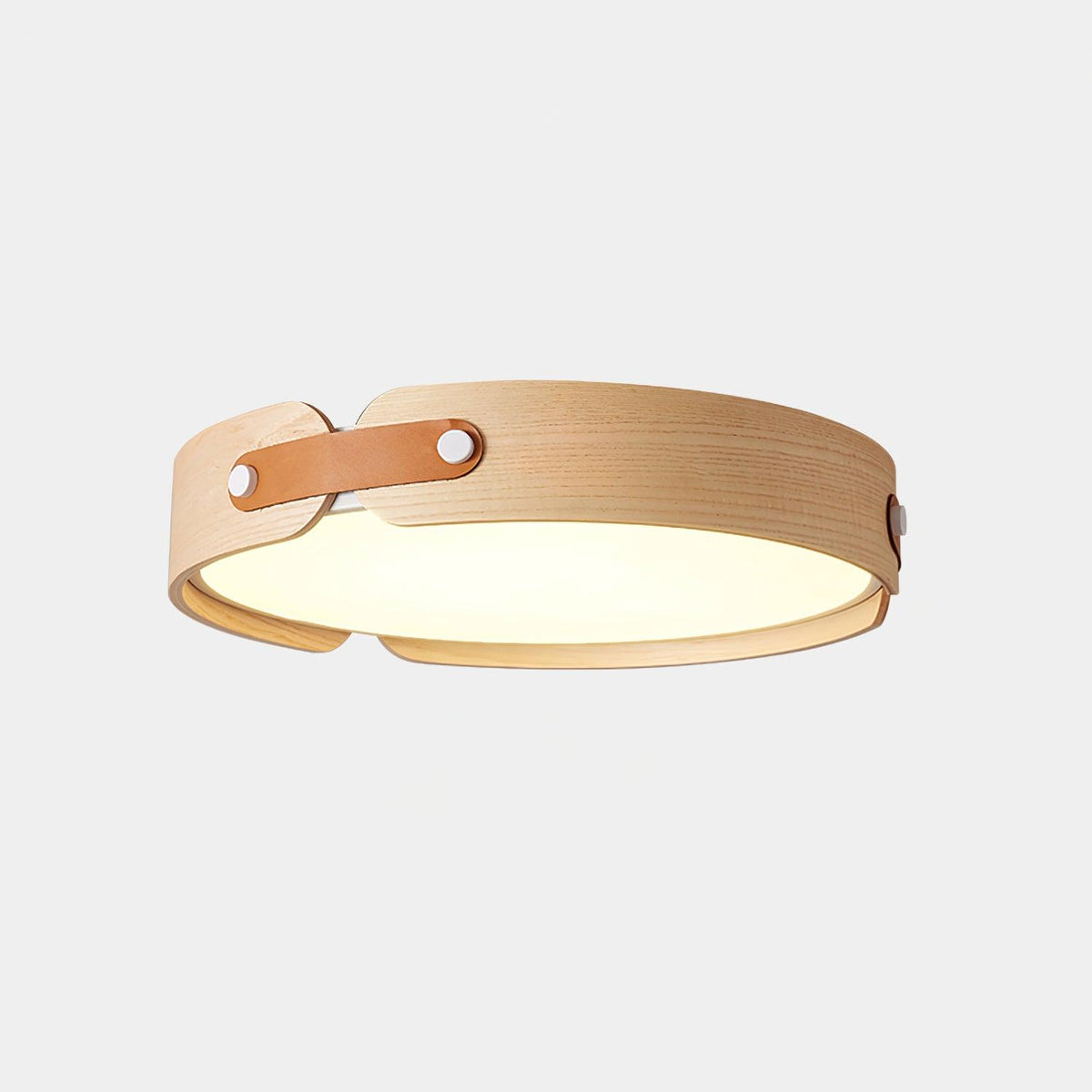 Walnut Wood Disc Ceiling Light