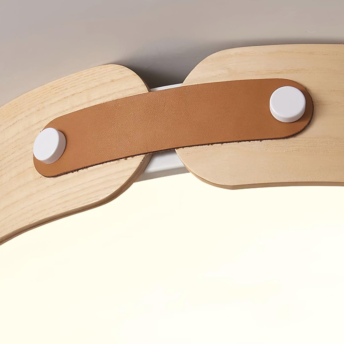 Walnut Wood Disc Ceiling Light