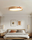 Walnut Wood Disc Ceiling Light