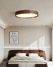 Walnut Wood Disc Ceiling Light