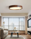 Walnut Wood Disc Ceiling Light
