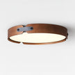 Walnut Wood Disc Ceiling Light