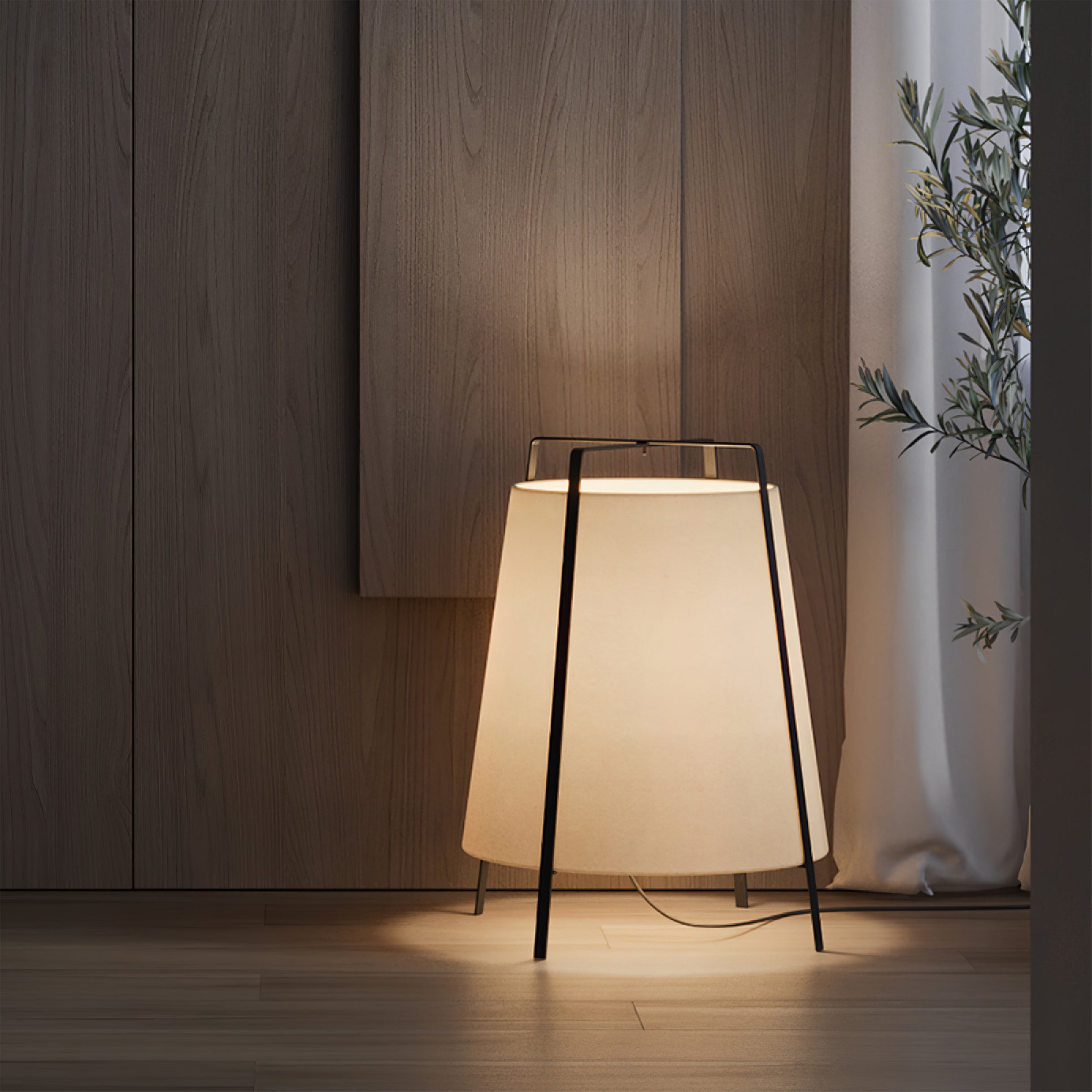 Oriental Fabric Shade Table Lamp