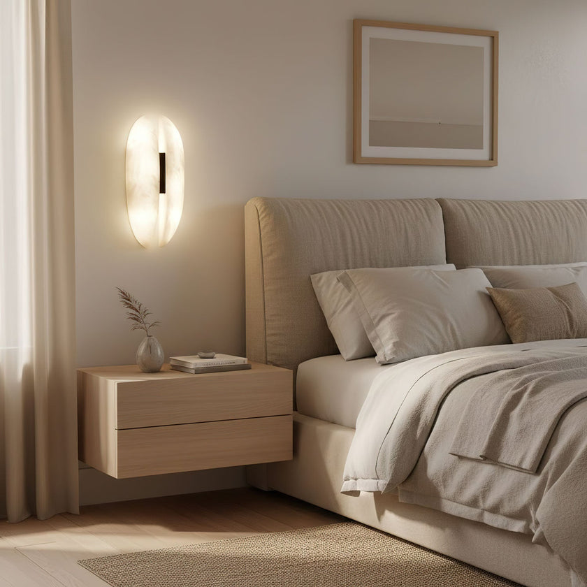 Alabaster Veil Panel Wall Sconce
