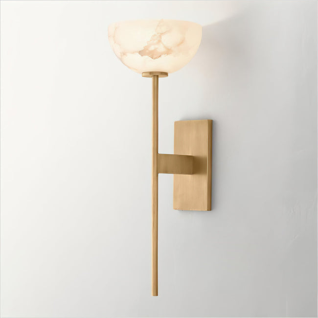 Alabaster Cup Wall Sconce