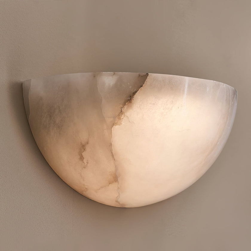 Alabaster Crescent Wall Sconce