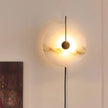Alabaster Disc LED Plug-In Wall Lamp