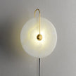 Alabaster Disc LED Plug-In Wall Lamp