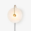 Alabaster Disc LED Plug-In Wall Lamp