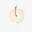 Alabaster Disc LED Plug-In Wall Lamp