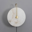 Alabaster Disc LED Plug-In Wall Lamp