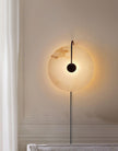 Alabaster Disc LED Plug-In Wall Lamp