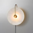 Alabaster Disc LED Plug-In Wall Lamp