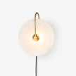 Alabaster Disc LED Plug-In Wall Lamp