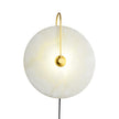Alabaster Disc LED Plug-In Wall Lamp