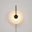 Alabaster Disc LED Plug-In Wall Lamp
