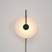 Alabaster Disc LED Plug-In Wall Lamp