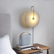 Alabaster Disc LED Plug-In Wall Lamp