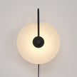 Alabaster Disc LED Plug-In Wall Lamp