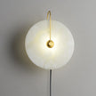 Alabaster Disc LED Plug-In Wall Lamp