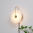 Alabaster Disc LED Plug-In Wall Lamp