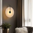 Alabaster Disc LED Plug-In Wall Lamp